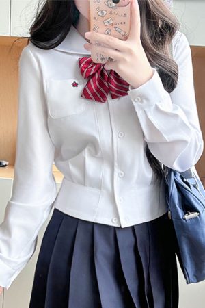 Japanese Style College Wind Uniform Set - Women's Spring JK Jacket with Pudding Bear Design - Cute and Trendy Outfit for Y2K Fashion Lovers