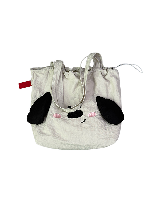 Japanese-Style Cute Big-Eared Dog Shoulder Bag for Women - Large-Capacity Canvas Tote for Students and Commuters Japanese-Style Cute Big-Eared Dog Shoulder Bag for Women - Large-Capacity Canvas Tote for Students and Commuters