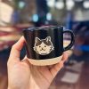 Japanese-Style Cute Cat Coffee Mug, Retro Ceramic Drinking Cup for Home, Ideal Oatmeal Mug for Girls
