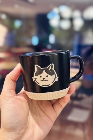 Japanese-Style Cute Cat Coffee Mug, Retro Ceramic Drinking Cup for Home, Ideal Oatmeal Mug for Girls