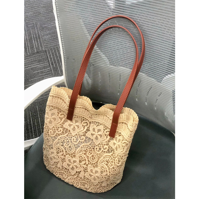 Japanese Style Fairy Lace Single-Shoulder Tote Bag - 2023 Korean Version, Large Capacity, Versatile Artistry for Summer Japanese Style Fairy Lace Single-Shoulder Tote Bag - 2023 Korean Version, Large Capacity, Versatile Artistry for Summer