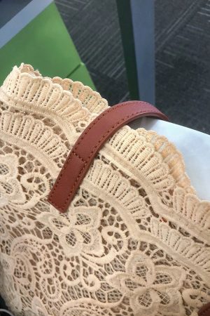 Japanese Style Fairy Lace Single-Shoulder Tote Bag - 2023 Korean Version, Large Capacity, Versatile Artistry for Summer