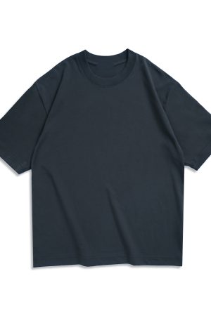 Japanese-Style Heavyweight 260g Loose Short-Sleeve T-Shirt for Men and Women - Summer City Boy Casual College Tee