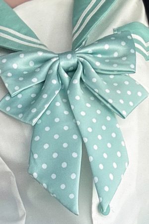 Japanese Style JK Uniform Dress with Bow Tie, Solid Color Pudding Bear Inspired Design