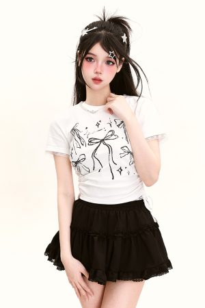 Japanese-Style Lace Spliced A-Line Puff Skirt for Women - High-Waisted, Slimming Summer Fashion, Versatile Niche Half Skirt