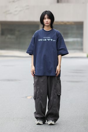 Japanese Style Loose Fit Summer T-Shirt for Men â€“ Fun Printed Short Sleeve Round Neck Tee, Versatile 90s-Inspired Fashion