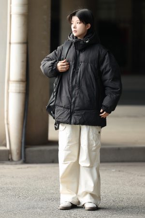 Japanese-Style Loose Retro Casual Pants for Men with Large Pockets, Warm Stacked Long Pants for Couples, Y2K Fashion