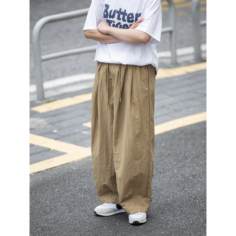 Japanese-Style Loose Wide-Leg Trousers for Men and Women - Summer Casual Straight Pants Japanese-Style Loose Wide-Leg Trousers for Men and Women - Summer Casual Straight Pants