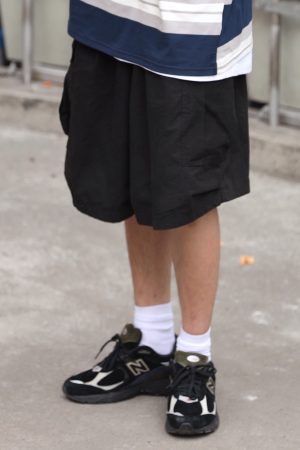 Japanese-Style Loose Wide-Leg Work Shorts for Men - Trendy Summer Couple's Fashion, Casual Comfort, Y2K Inspired