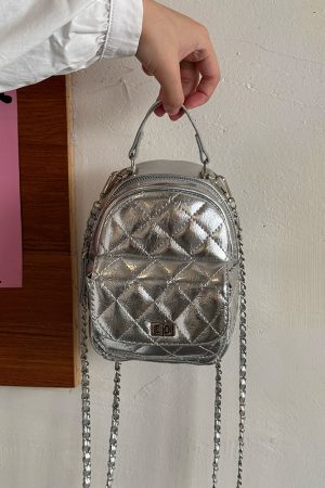 Japanese-Style Mini Backpack with High-End Quilted Chain Design, Unique Fashion Accessory for Trendy Styles