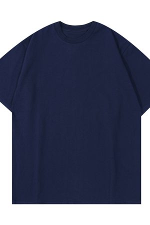 Japanese-Style Minimalist Heavyweight 250g Solid Color Short-Sleeve Men's T-Shirt - Loose Fit, Versatile Pure Cotton, Casual Wear