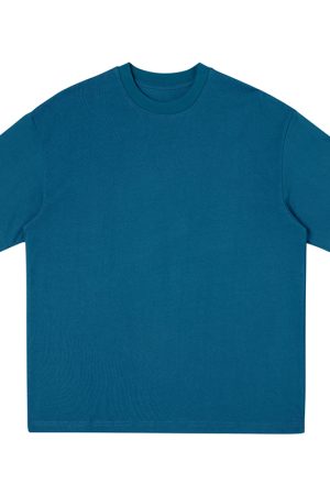 Japanese-Style Minimalist Heavyweight 250g Solid Color Short-Sleeve Men's T-Shirt - Loose Fit, Versatile Pure Cotton, Casual Wear