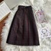 Japanese Style Pleated JK Skirt - Women's High Waist Slim Short Skirt, Luo Yan Pudding Bear Design, Y2K Aesthetic