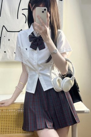 Japanese Style Pleated Skirt - High Waist Half-Length Short Skirt for Slimming Effect, Summer College Fashion