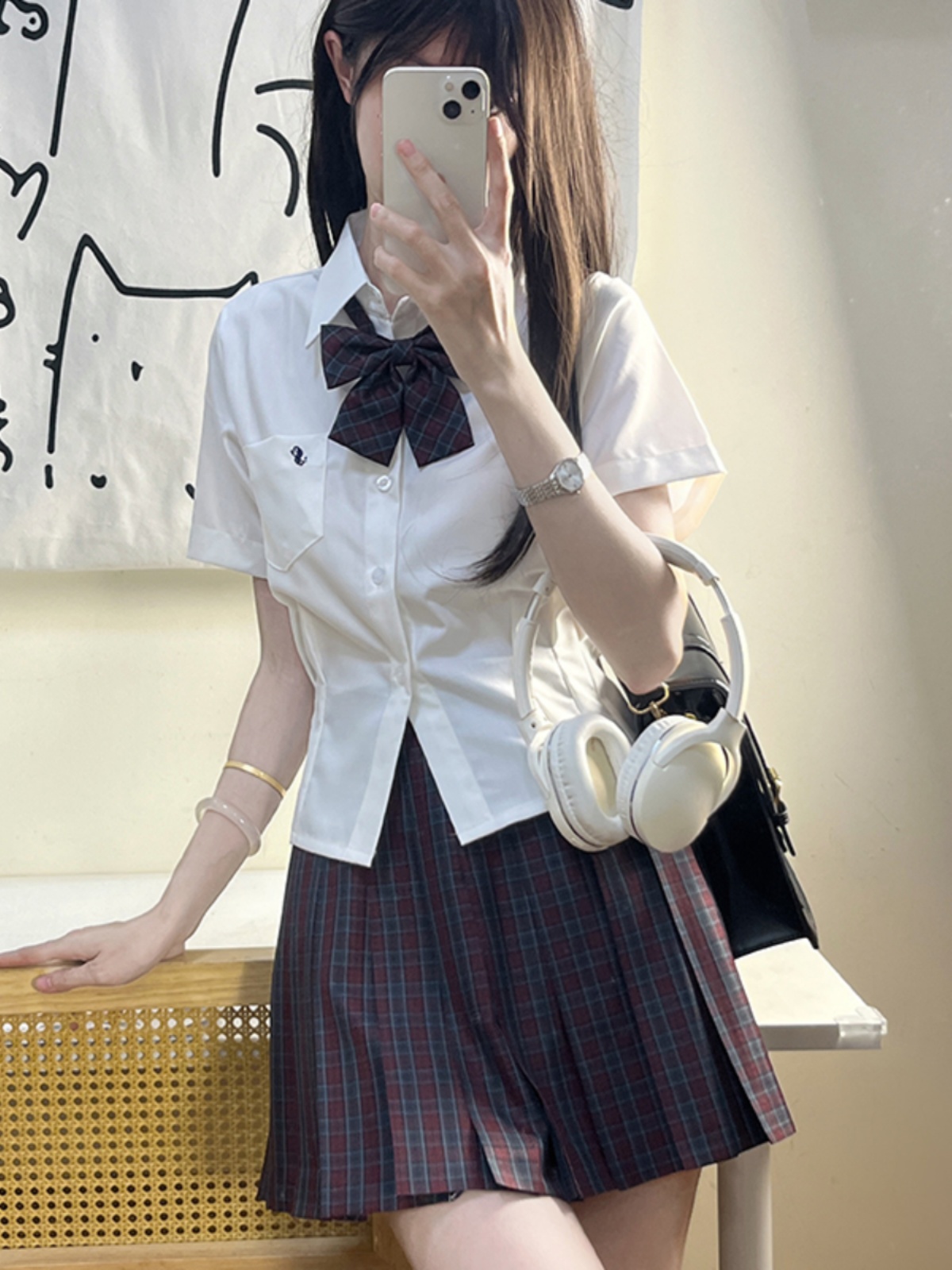 Japanese Style Pleated Skirt - High Waist Half-Length Short Skirt for Slimming Effect, Summer College Fashion Japanese Style Pleated Skirt - High Waist Half-Length Short Skirt for Slimming Effect, Summer College Fashion