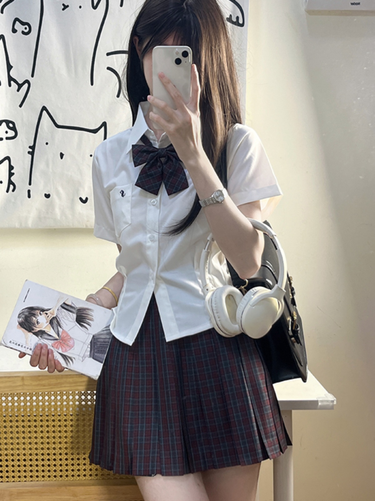 Japanese Style Pleated Skirt - High Waist Half-Length Short Skirt for Slimming Effect, Summer College Fashion Japanese Style Pleated Skirt - High Waist Half-Length Short Skirt for Slimming Effect, Summer College Fashion