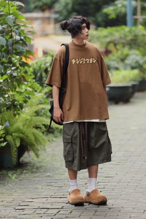 Japanese Style Printed Short-Sleeve T-Shirt for Men - Trendy Loose Casual Tee, Summer Fashion Essential