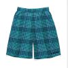 Japanese-Style Retro Blue Check Loose Shorts for Men and Women - Summer High Street Casual Five-Point Shorts, Couples' Versatile Fashion