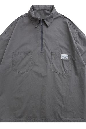 Japanese-Style Retro Loose Polo Shirt for Men and Women - Unisex Casual Short Sleeve T-Shirt, Summer City Boy Trend