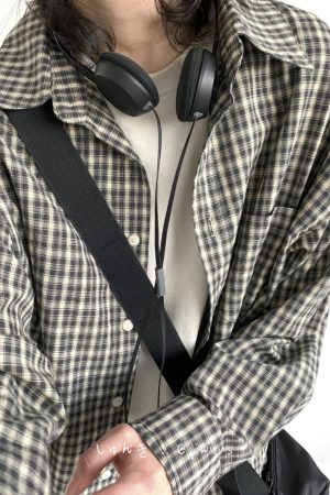 Japanese-style Retro Plaid Long Sleeve Shirt Jacket for Men and Women, Unisex Loose Fit, Versatile City Boy Style for Spring and Autumn