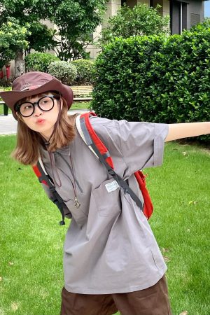 Japanese-Style Retro Summer Short-Sleeve Unisex Polo Shirt - Loose Fit City Boy Half-Sleeve Top