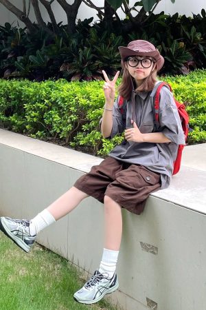 Japanese-Style Retro Summer Short-Sleeve Unisex Polo Shirt - Loose Fit City Boy Half-Sleeve Top