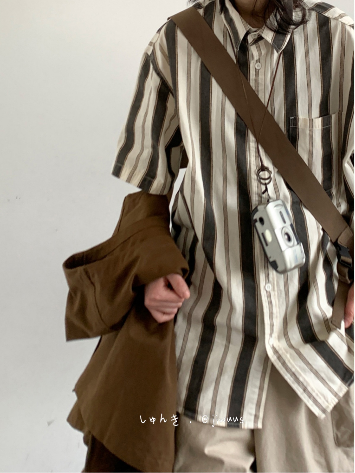 Japanese-Style Retro Vertical Striped Short Sleeve Shirt - Vintage Loose Casual Couple Top for Summer Trend Japanese-Style Retro Vertical Striped Short Sleeve Shirt - Vintage Loose Casual Couple Top for Summer Trend