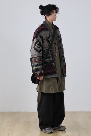 Japanese-Style Reversible Coat, Men's Tang Suit Jacket, New Chinese Ethnic Cardigan Robe, Niche Fashion Outerwear