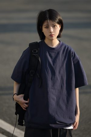 Japanese-Style Summer Solid Color Short Sleeve T-Shirt for Men - Casual Trendy 2025 Model, Versatile Fashion Essential