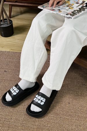 Japanese-Style Thick-Soled Sandals for Men and Women, Soft Indoor Slippers with Non-Slip Sole for Bathroom, Cloud-Like Comfort