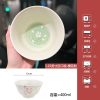 Japanese-Style Underglaze Ceramic Rice Bowl, 5-Inch Aesthetic Dining Bowl for High-End Home Use