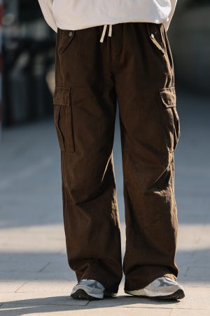Japanese-Style Vintage Loose Casual Pants for Men - Wide-Leg Straight Work Trousers - Trendy Y2K Fashion