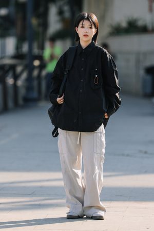 Japanese-Style Vintage Loose Casual Pants for Men - Wide-Leg Straight Work Trousers - Trendy Y2K Fashion