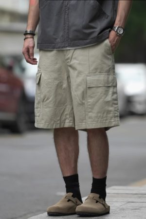 Japanese-Style Vintage Outdoor Work Shorts for Men and Women - Loose-Fit Summer High Street Straight Five-Point Pants