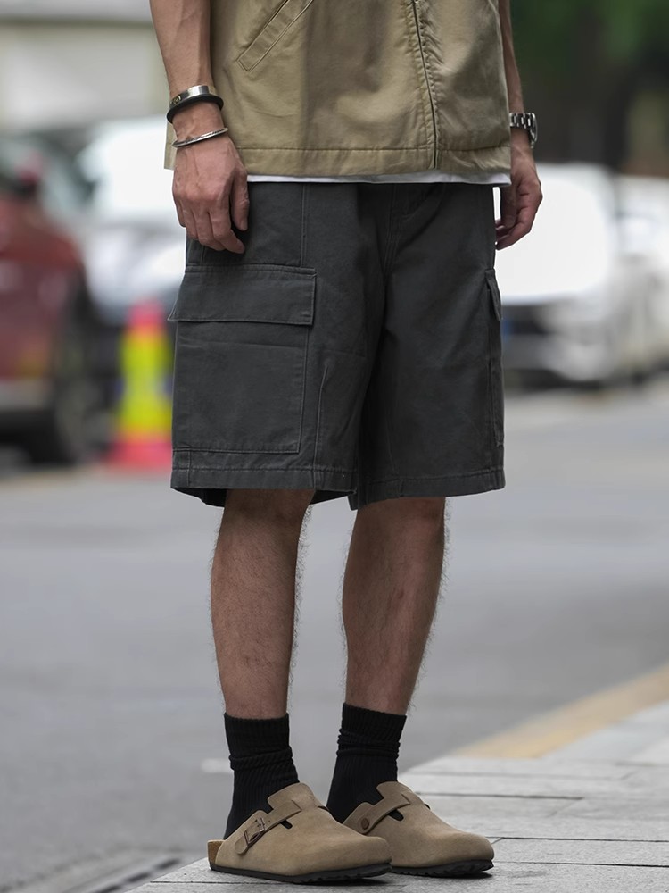 Japanese-Style Vintage Outdoor Work Shorts for Men and Women - Loose-Fit Summer High Street Straight Five-Point Pants Japanese-Style Vintage Outdoor Work Shorts for Men and Women - Loose-Fit Summer High Street Straight Five-Point Pants