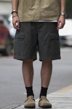 Japanese-Style Vintage Outdoor Work Shorts for Men and Women - Loose-Fit Summer High Street Straight Five-Point Pants