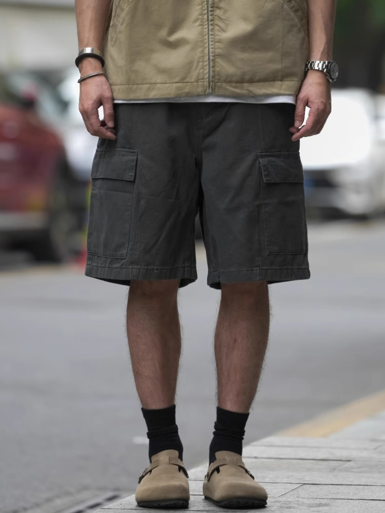 Japanese-Style Vintage Outdoor Work Shorts for Men and Women - Loose-Fit Summer High Street Straight Five-Point Pants Japanese-Style Vintage Outdoor Work Shorts for Men and Women - Loose-Fit Summer High Street Straight Five-Point Pants