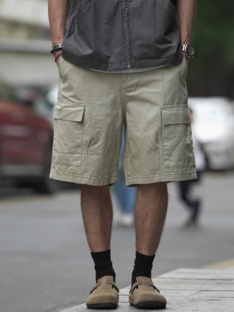 Japanese-Style Vintage Outdoor Work Shorts for Men and Women - Loose-Fit Summer High Street Straight Five-Point Pants Japanese-Style Vintage Outdoor Work Shorts for Men and Women - Loose-Fit Summer High Street Straight Five-Point Pants