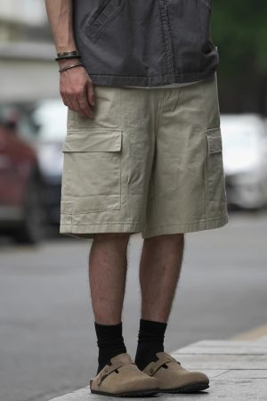 Japanese-Style Vintage Outdoor Work Shorts for Men and Women - Loose-Fit Summer High Street Straight Five-Point Pants