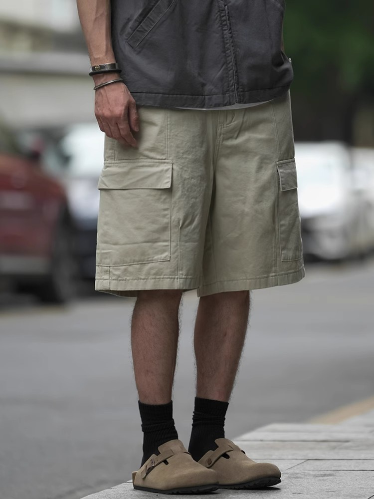 Japanese-Style Vintage Outdoor Work Shorts for Men and Women - Loose-Fit Summer High Street Straight Five-Point Pants Japanese-Style Vintage Outdoor Work Shorts for Men and Women - Loose-Fit Summer High Street Straight Five-Point Pants