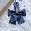 JK Uniform Pudding Bear Flat Angle Bow Tie Dress in Sea Night - Cute Kawaii Style Fashion for Trendy Outfits