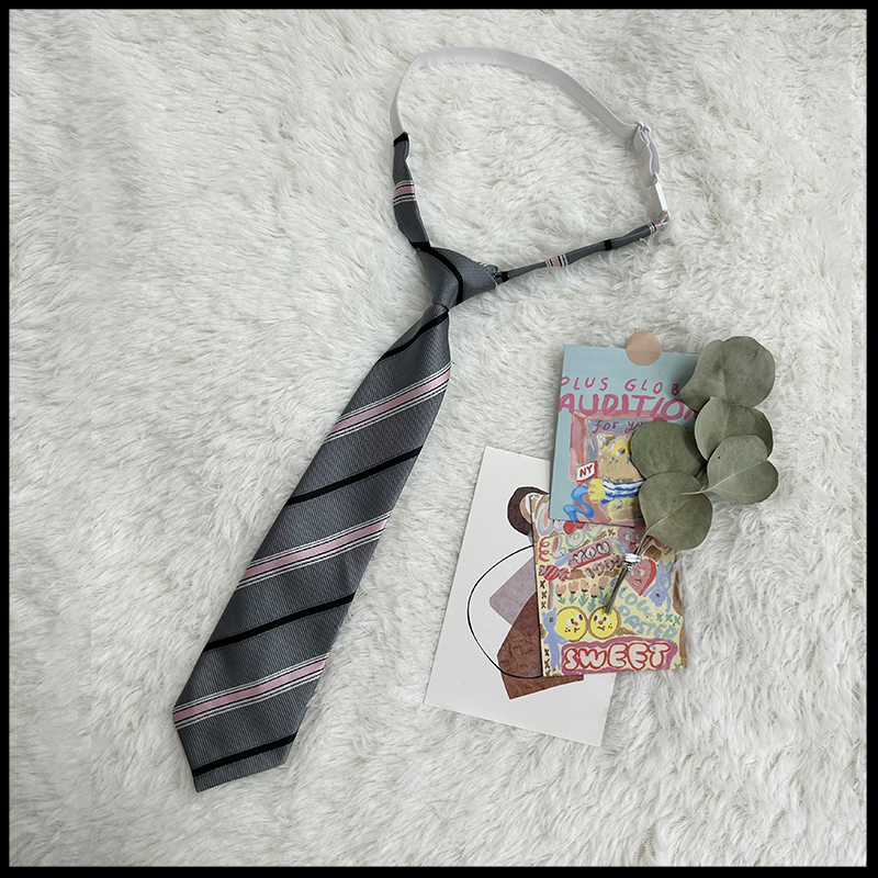 JK Uniform Pudding Bear Set - Plaid Skirt, DK Striped Tie, Decorative Bow Tie, Japanese Style, Cute Girls' College Outfit JK Uniform Pudding Bear Set - Plaid Skirt, DK Striped Tie, Decorative Bow Tie, Japanese Style, Cute Girls' College Outfit