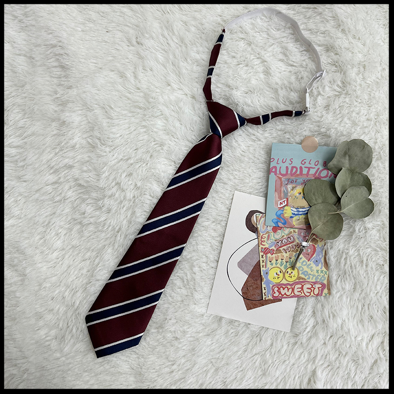 JK Uniform Pudding Bear Set - Plaid Skirt, DK Striped Tie, Decorative Bow Tie, Japanese Style, Cute Girls' College Outfit JK Uniform Pudding Bear Set - Plaid Skirt, DK Striped Tie, Decorative Bow Tie, Japanese Style, Cute Girls' College Outfit