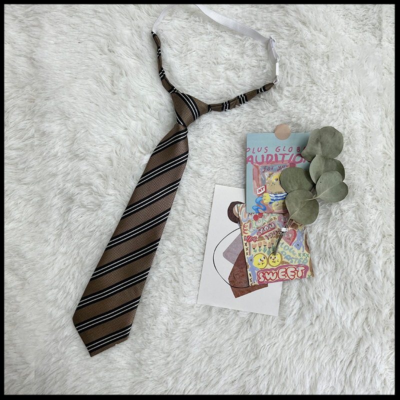 JK Uniform Pudding Bear Set - Plaid Skirt, DK Striped Tie, Decorative Bow Tie, Japanese Style, Cute Girls' College Outfit JK Uniform Pudding Bear Set - Plaid Skirt, DK Striped Tie, Decorative Bow Tie, Japanese Style, Cute Girls' College Outfit