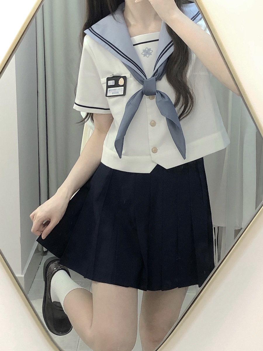 JK Uniform Sailor Suit Set with Short Sleeve Top and Pleated Skirt - Summer Fashion Inspired by Y2K and Korean Style JK Uniform Sailor Suit Set with Short Sleeve Top and Pleated Skirt - Summer Fashion Inspired by Y2K and Korean Style