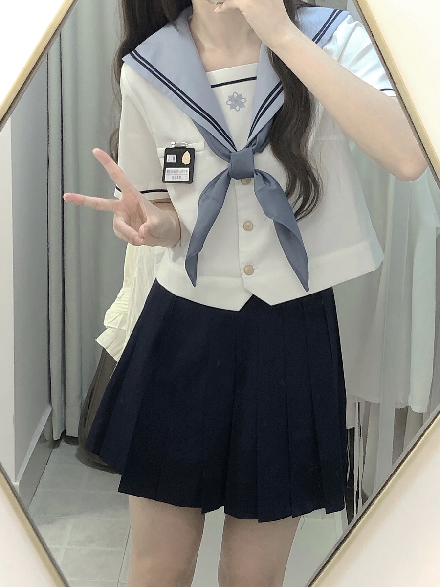 JK Uniform Sailor Suit Set with Short Sleeve Top and Pleated Skirt - Summer Fashion Inspired by Y2K and Korean Style JK Uniform Sailor Suit Set with Short Sleeve Top and Pleated Skirt - Summer Fashion Inspired by Y2K and Korean Style