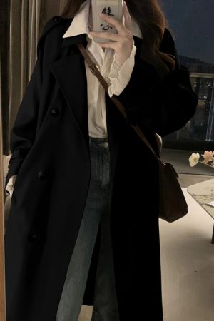 Khaki Mid-Length Trench Coat for Women - 2024 Spring Autumn Korean Style, British Design, Perfect for Petite Figures