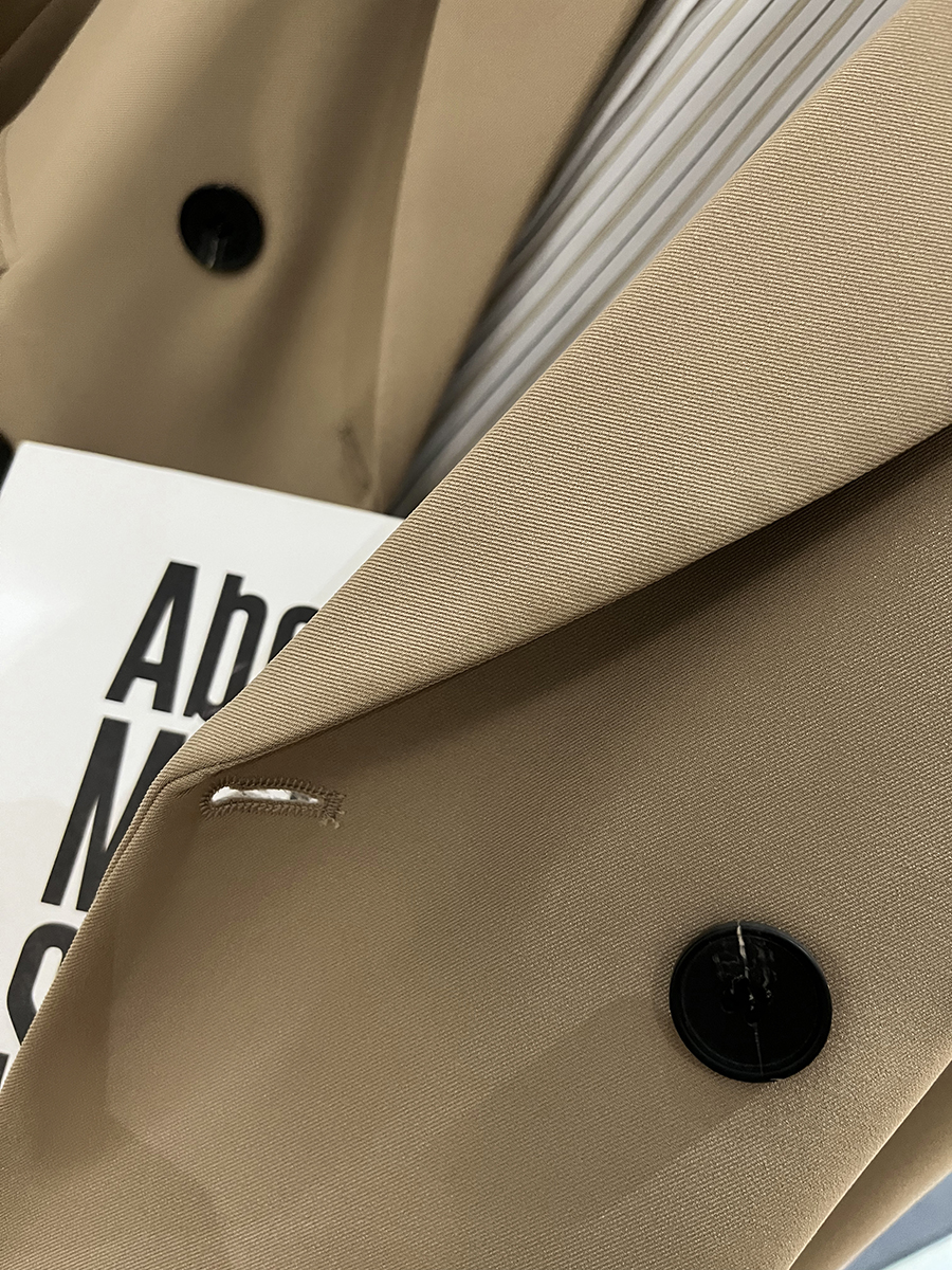 Khaki Women's Blazer Jacket - High-End British College Style for Spring and Autumn 2025, Trendy Small Suit Jacket Khaki Women's Blazer Jacket - High-End British College Style for Spring and Autumn 2025, Trendy Small Suit Jacket