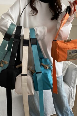 Klein Blue Nylon Oxford Crossbody Bag - Unisex Travel Shoulder Bag for Sports & Fitness - Trendy 2025 Style