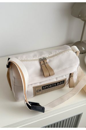 Klein Blue Nylon Oxford Crossbody Bag - Unisex Travel Shoulder Bag for Sports & Fitness - Trendy 2025 Style